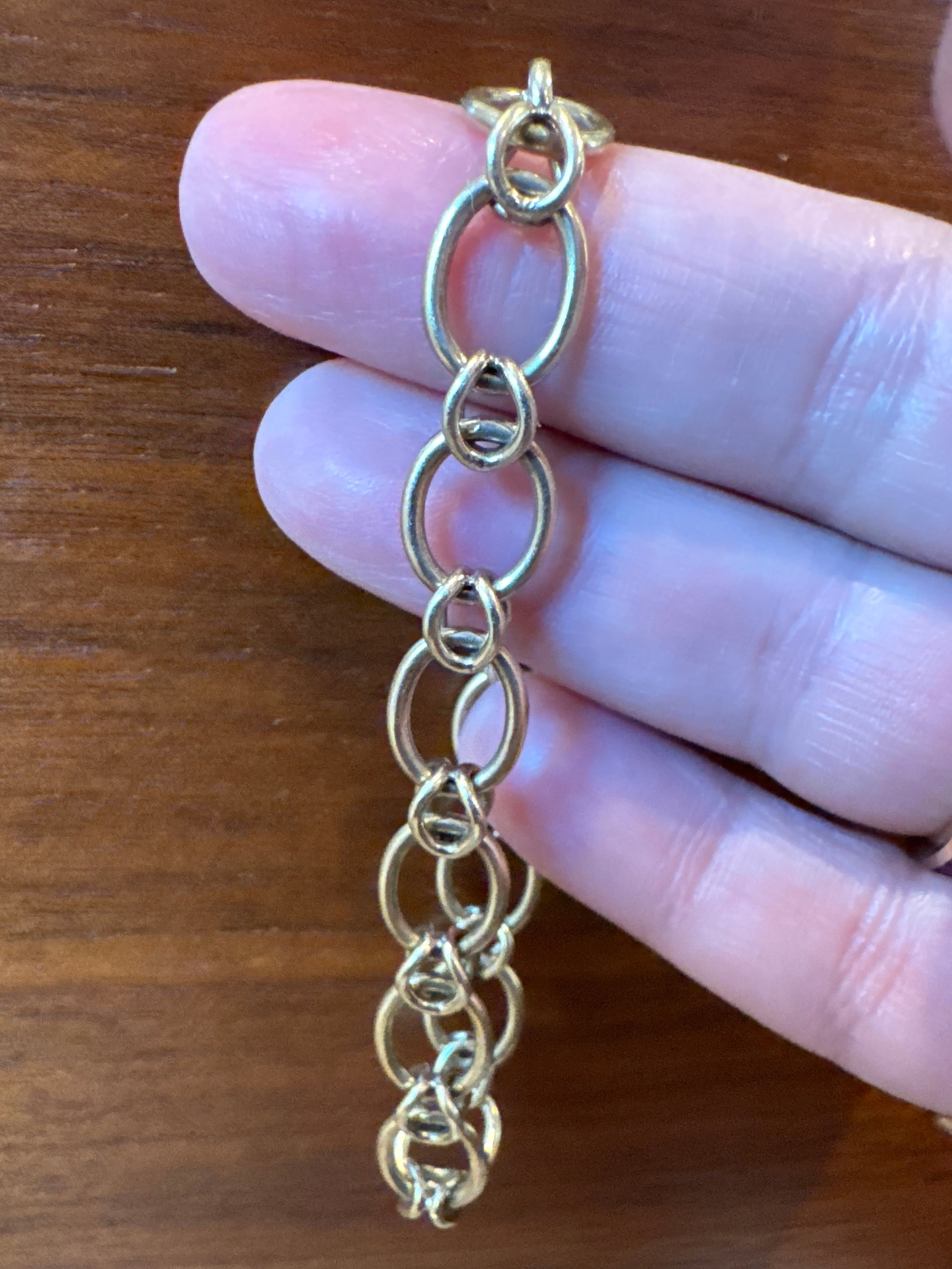 Vintage 9ct Gold Trombone Link Bracelet