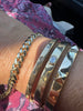 Flat Curb Solid Gold Bracelet