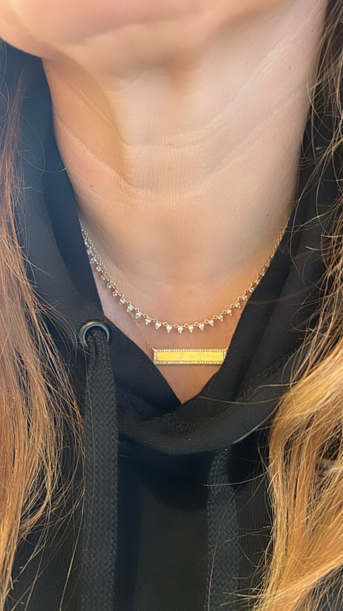 Pear Shaped Diamond Necklace
