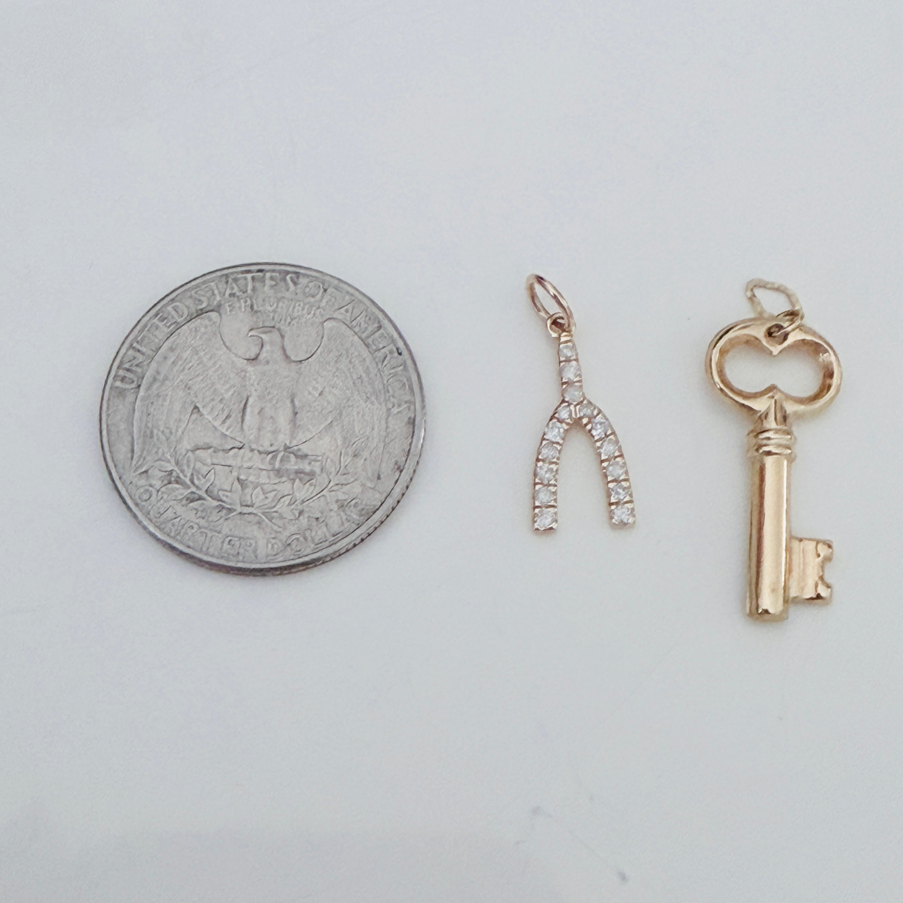 Wishbone and Key Pendants