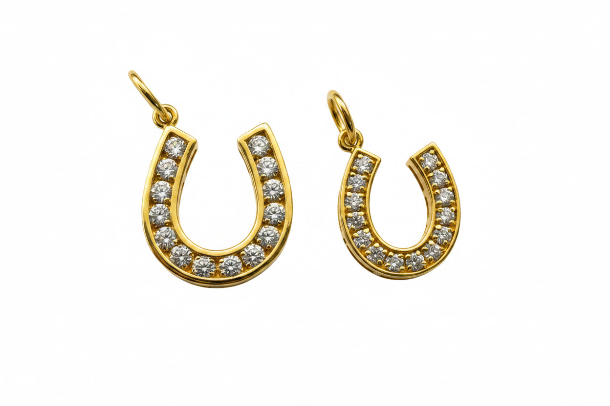 14k Diamond Horseshoe Pendants