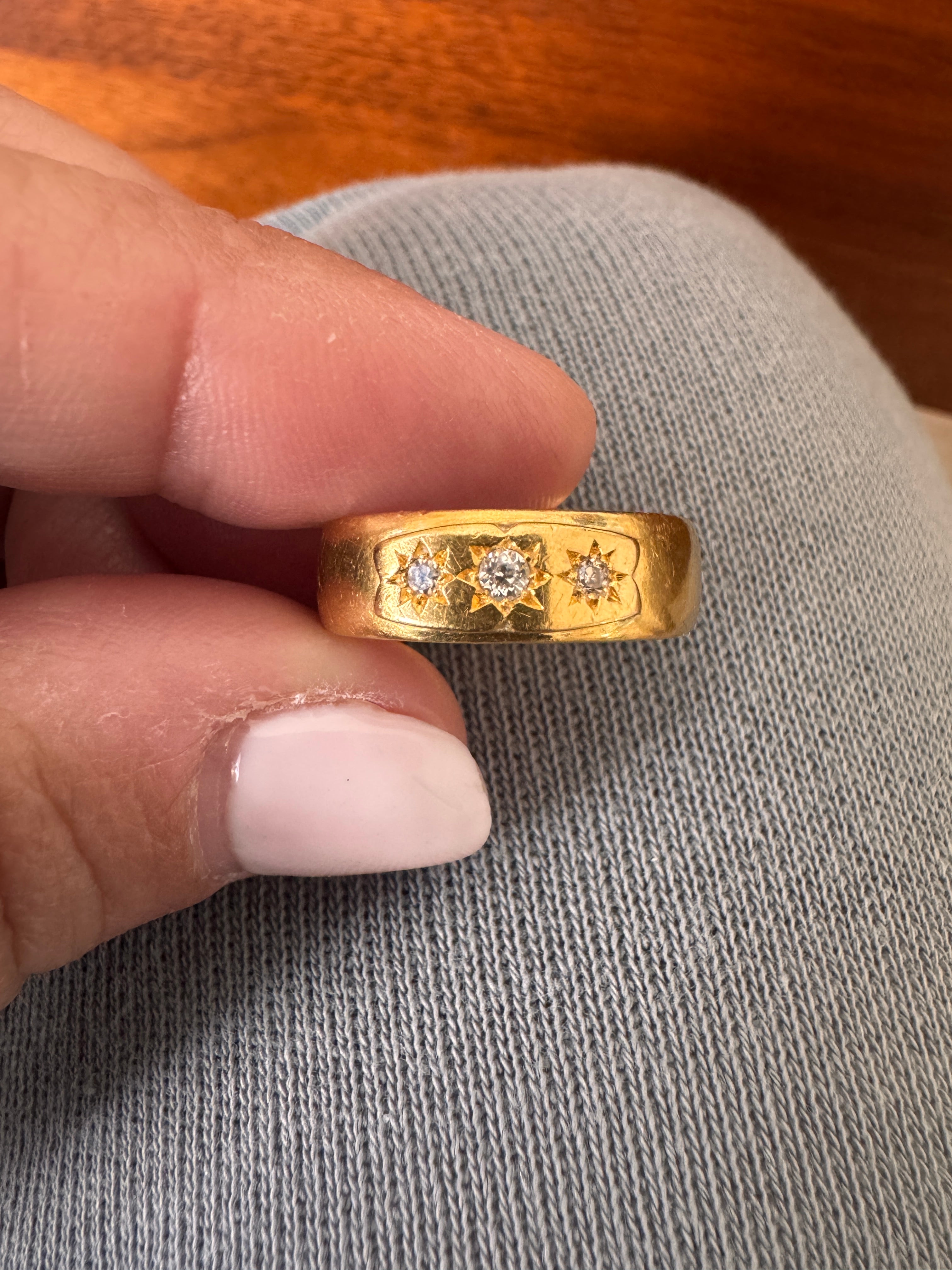 22 carat Art Deco Starburst Diamond Ring