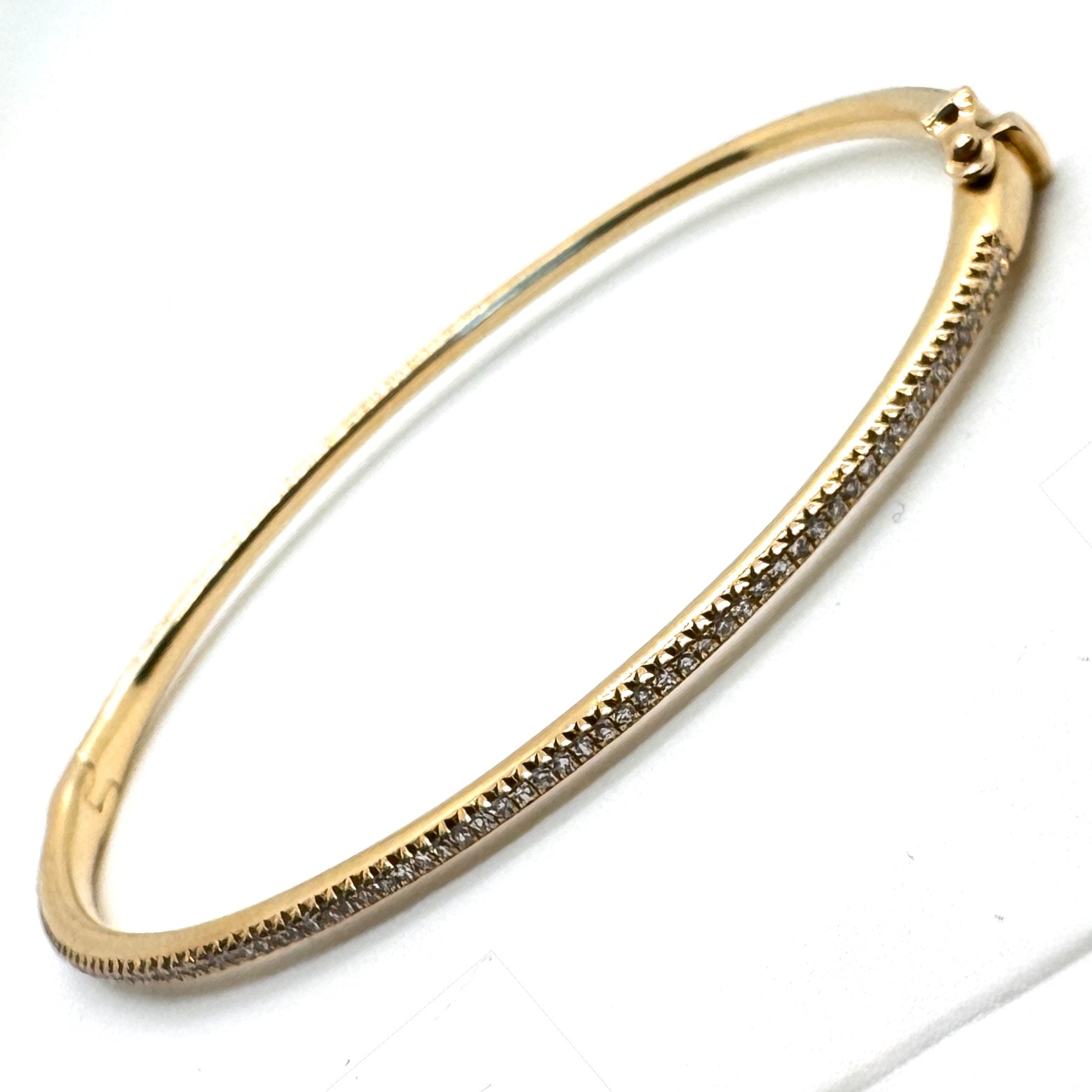 PC Thin Diamond and Gold Bangle