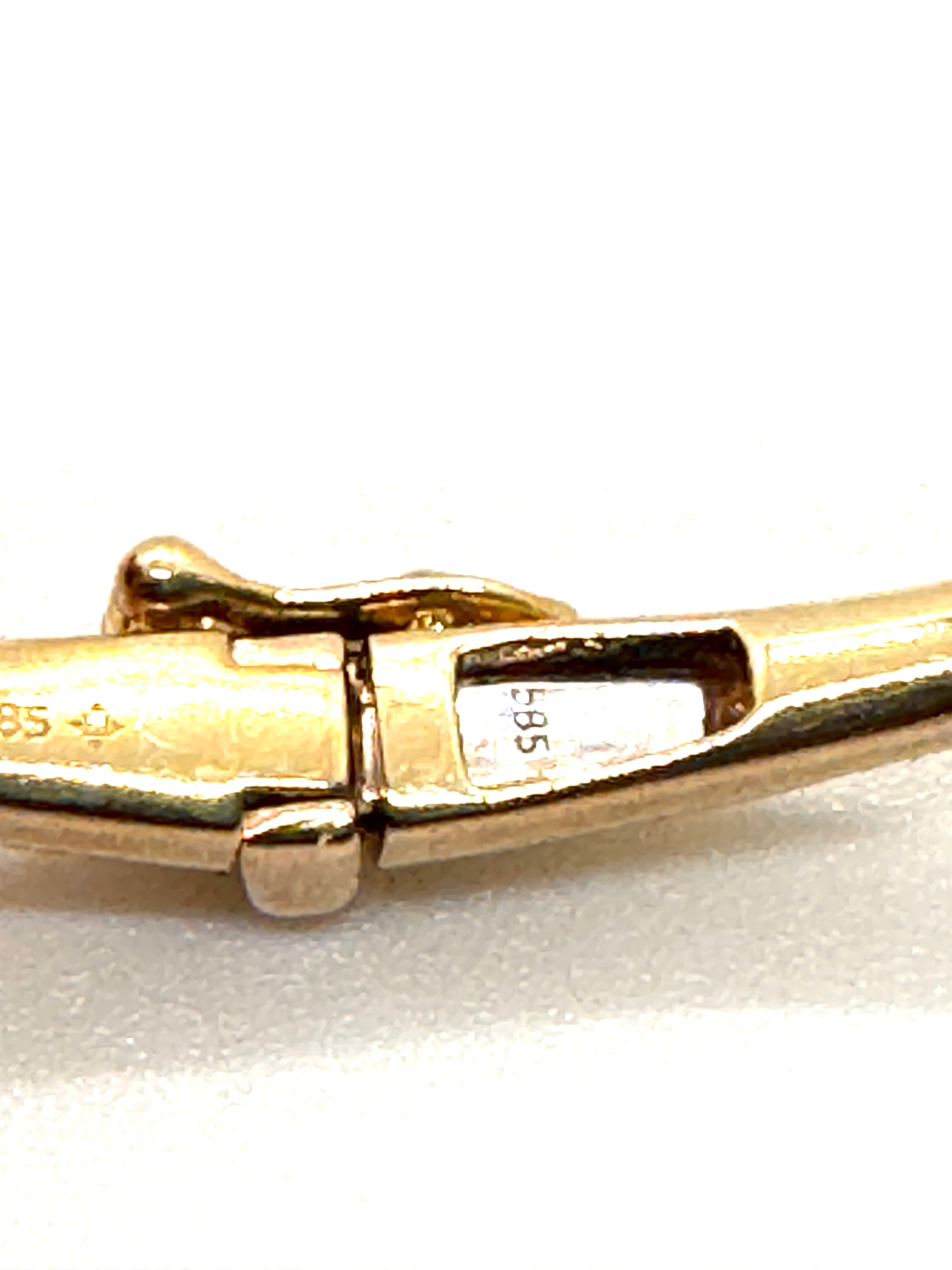 PC Thin Diamond and Gold Bangle