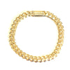 Flat Curb Solid Gold Bracelet