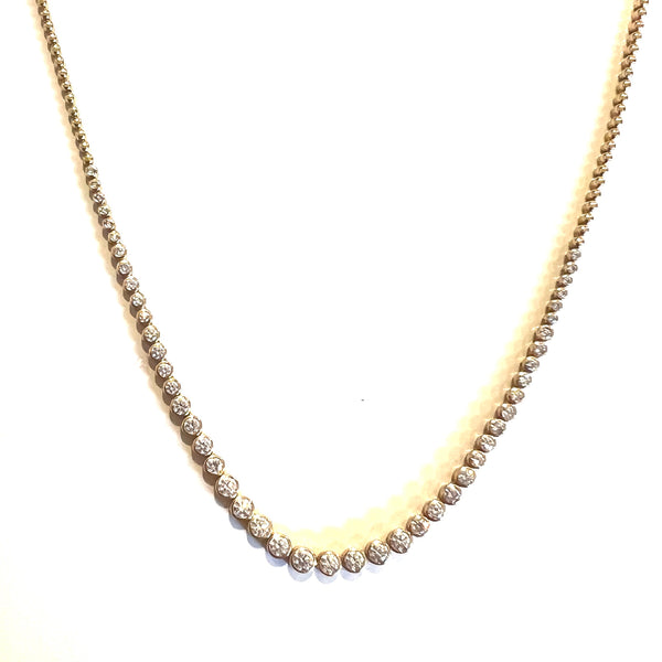 Bezel Diamond Tennis Necklace