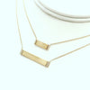 Diamond Edge Gold Bar Necklace