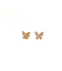 Pave diamond butterfly earrings