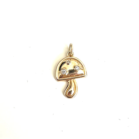 Gold Mushroom Charm