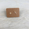 Bolt & Star Diamond Earrings - PAIR