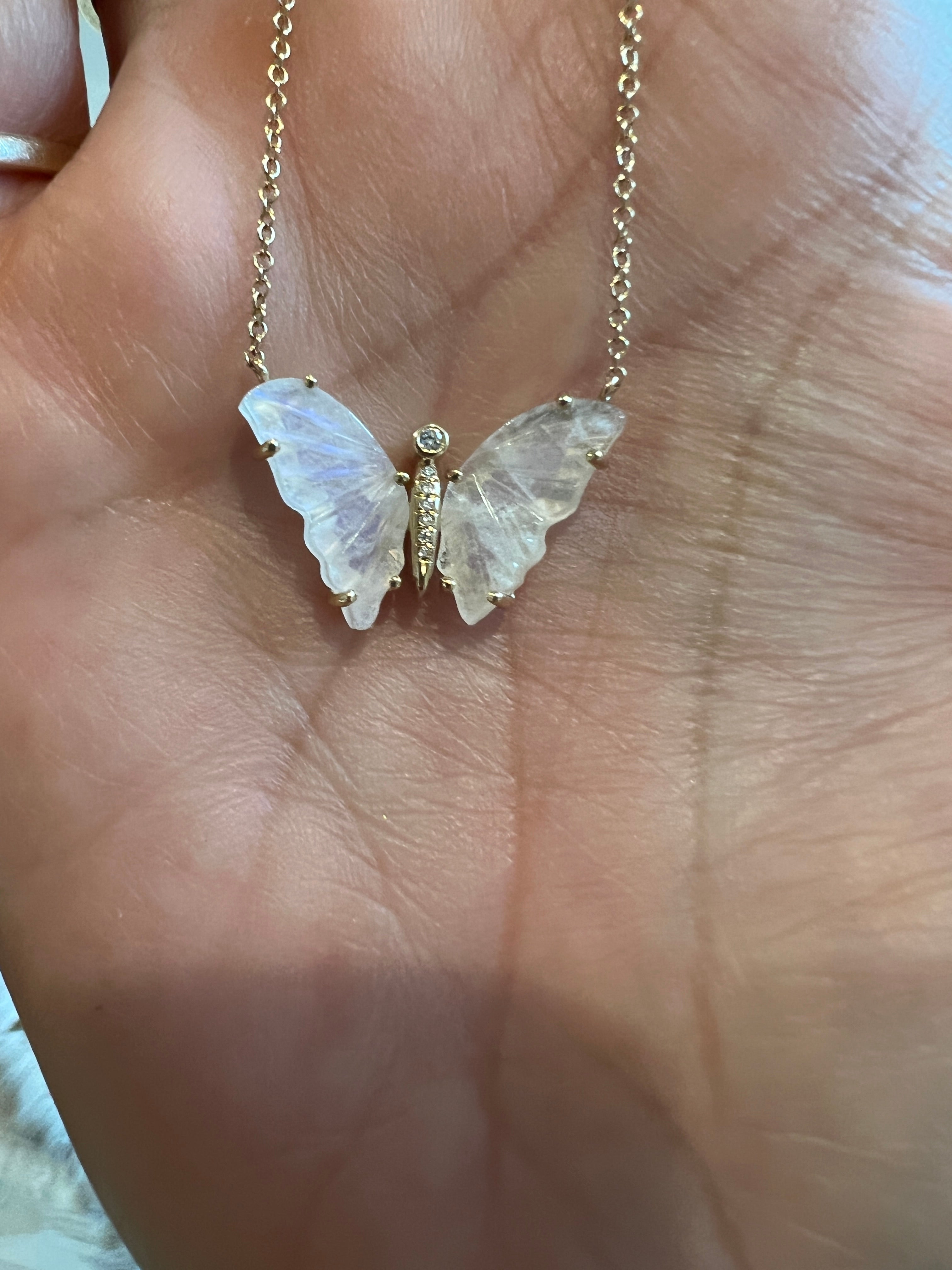 Gemstone Butterfly Necklace
