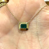 Emerald and gold pendant necklace