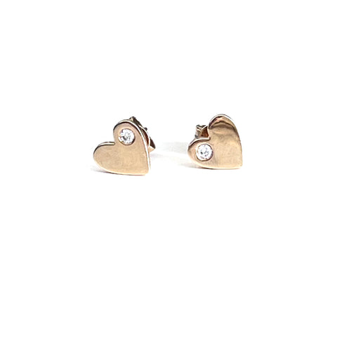 Heart diamond earrings