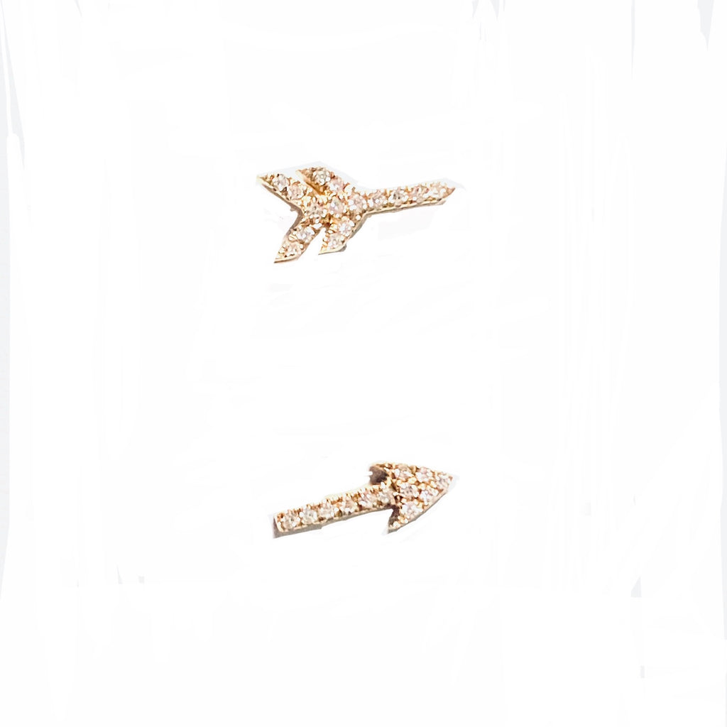 Split Arrow Diamond Earrings PAIR