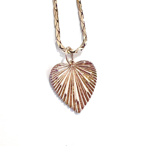 Rays Down Heart Charm