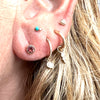 Pink sapphire studs