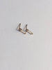 Diamond Safety Pin Stud Earrings - PAIR