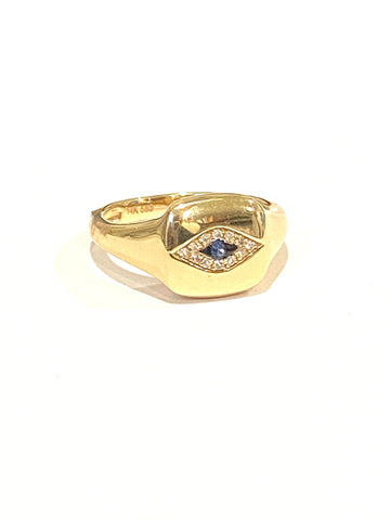 Evil Eye Pinky Ring