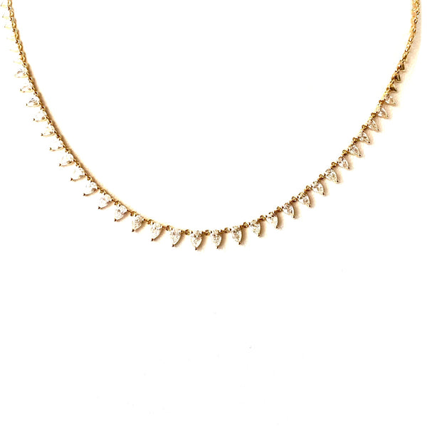 Pear Shaped Diamond Necklace