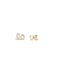 LO VE Cursive Stud Earrings - PAIR