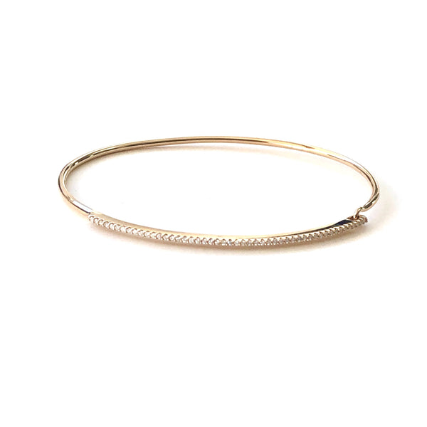 Thin Diamond Bar Bangle