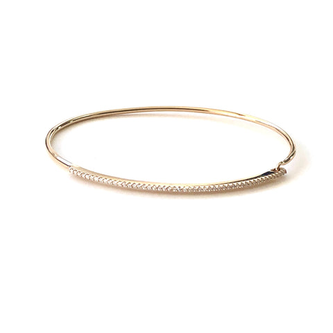 Thin Diamond Bar Bangle
