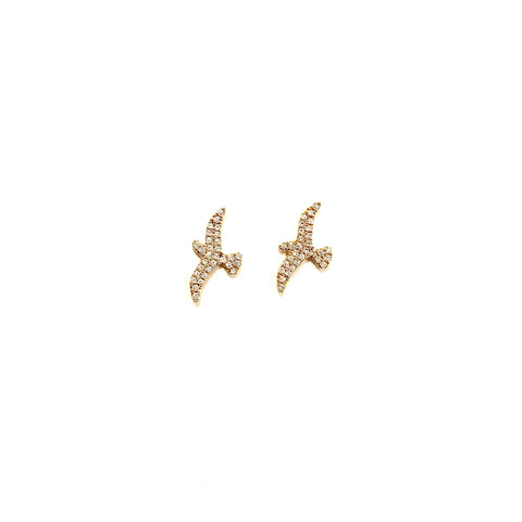 Diamond Bird Studs - PAIR