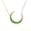 Emerald Crescent Moon Necklace