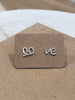 LO VE Cursive Stud Earrings - PAIR