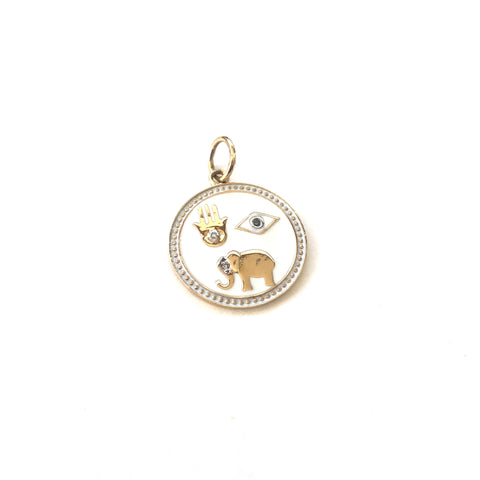 Good Luck Enamel Disc Charm