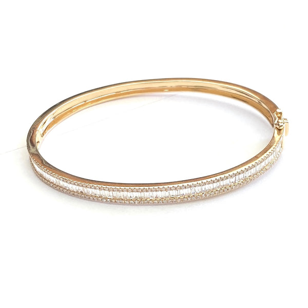 Diamond Baguette Bangle