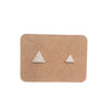 Diamond Triangle Stud Earrings - PAIR