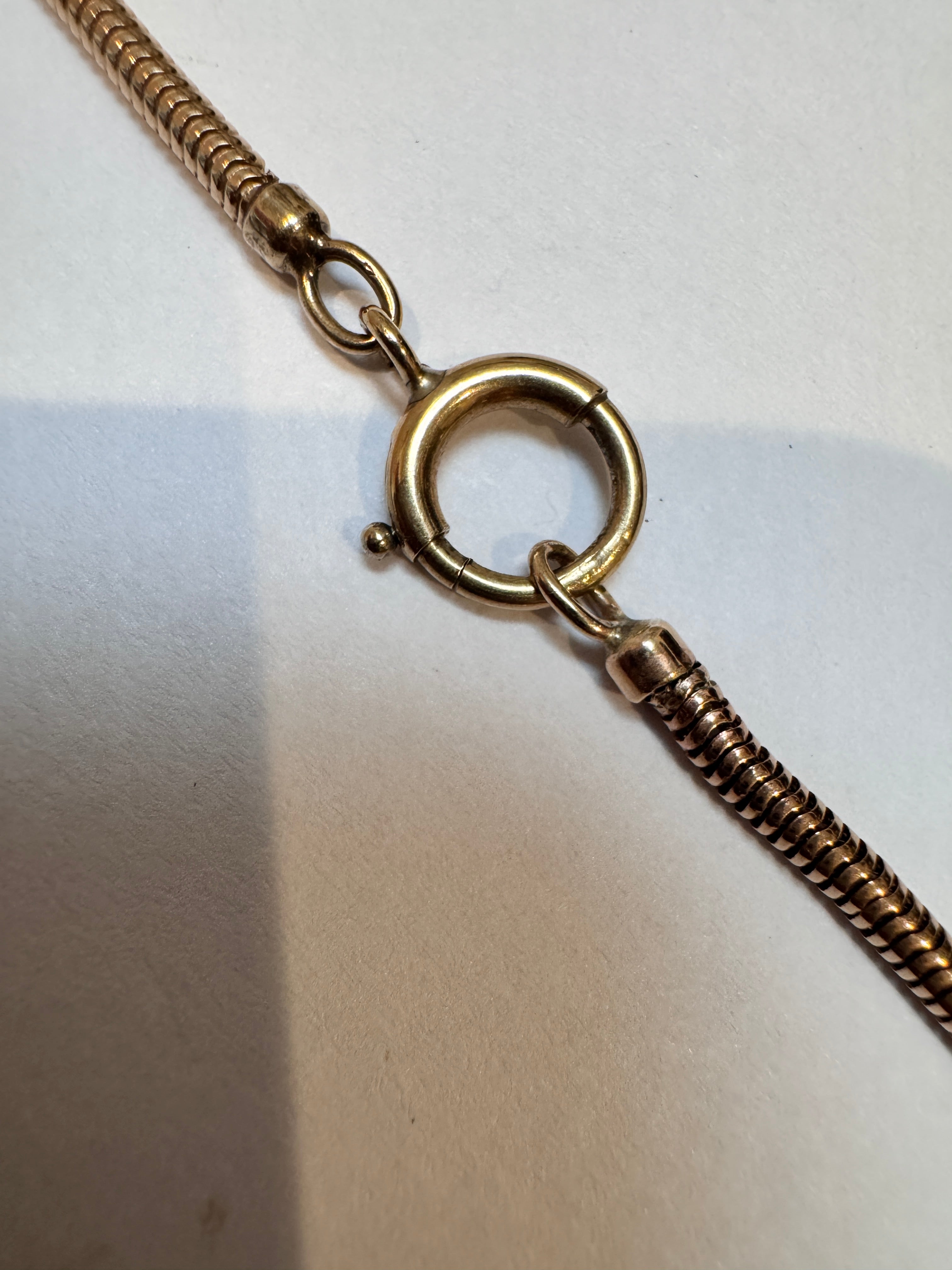 9ct Antique rosy gold snake chain