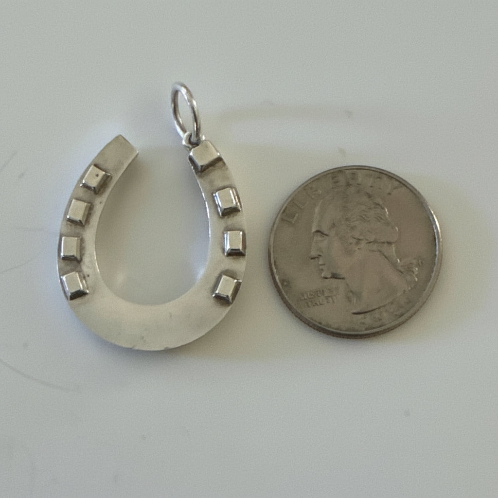 Victorian Studded Horseshoe Pendant
