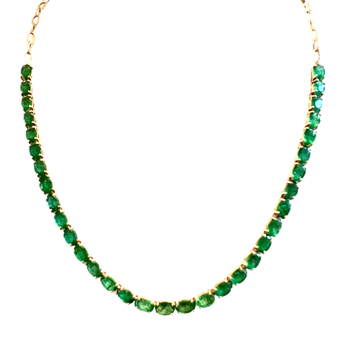 Emerald Paperclip Necklace