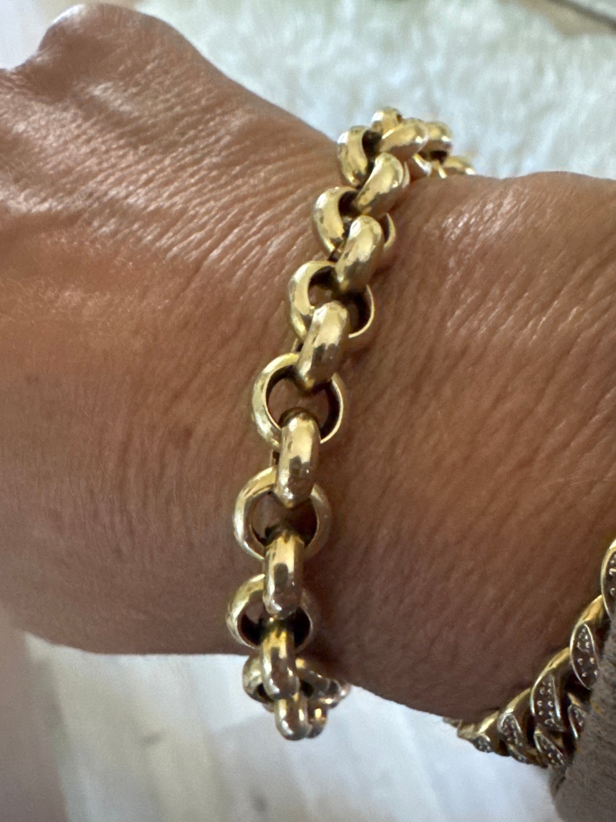 14k Gold Rolo Link Bracelet