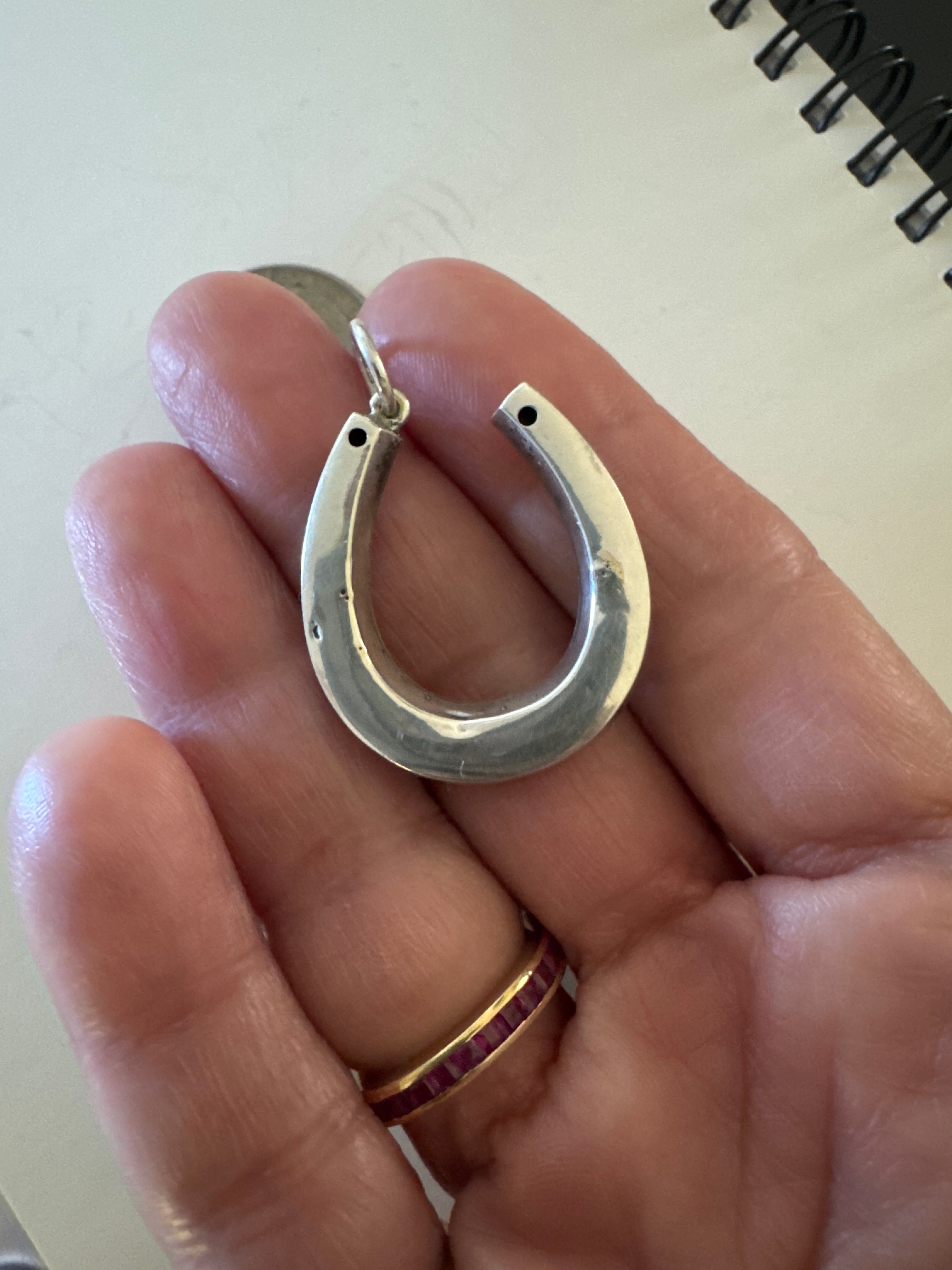 Victorian Studded Horseshoe Pendant