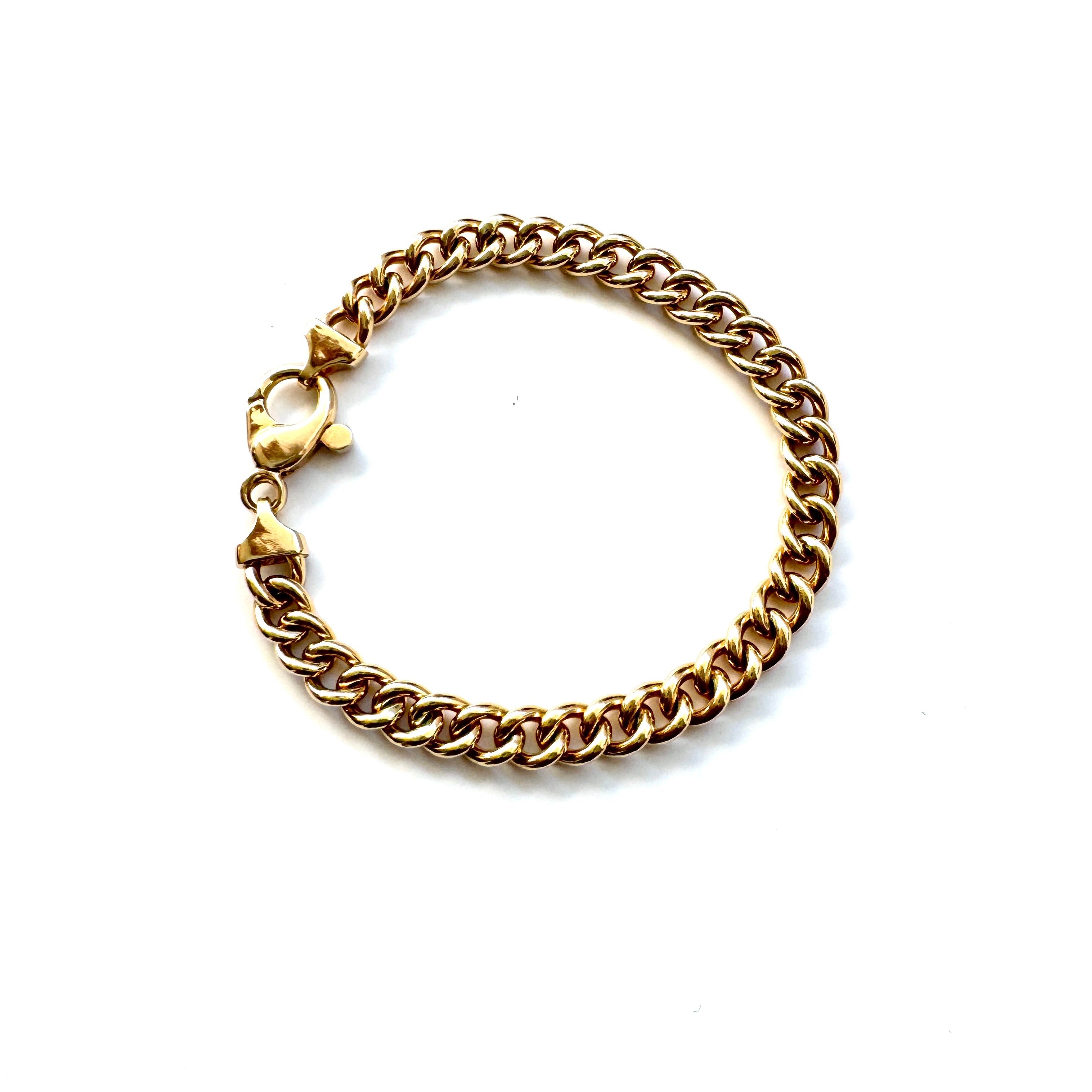 14k Gold Curb Chain Bracelet