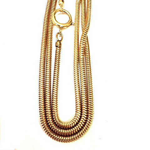 Antique gold snake chain