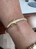 Thick Pave Gold Bangle