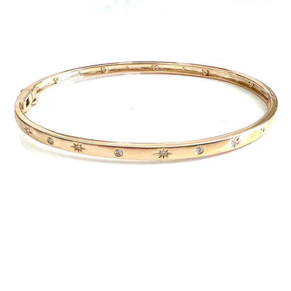 Starburst Diamond Bangle