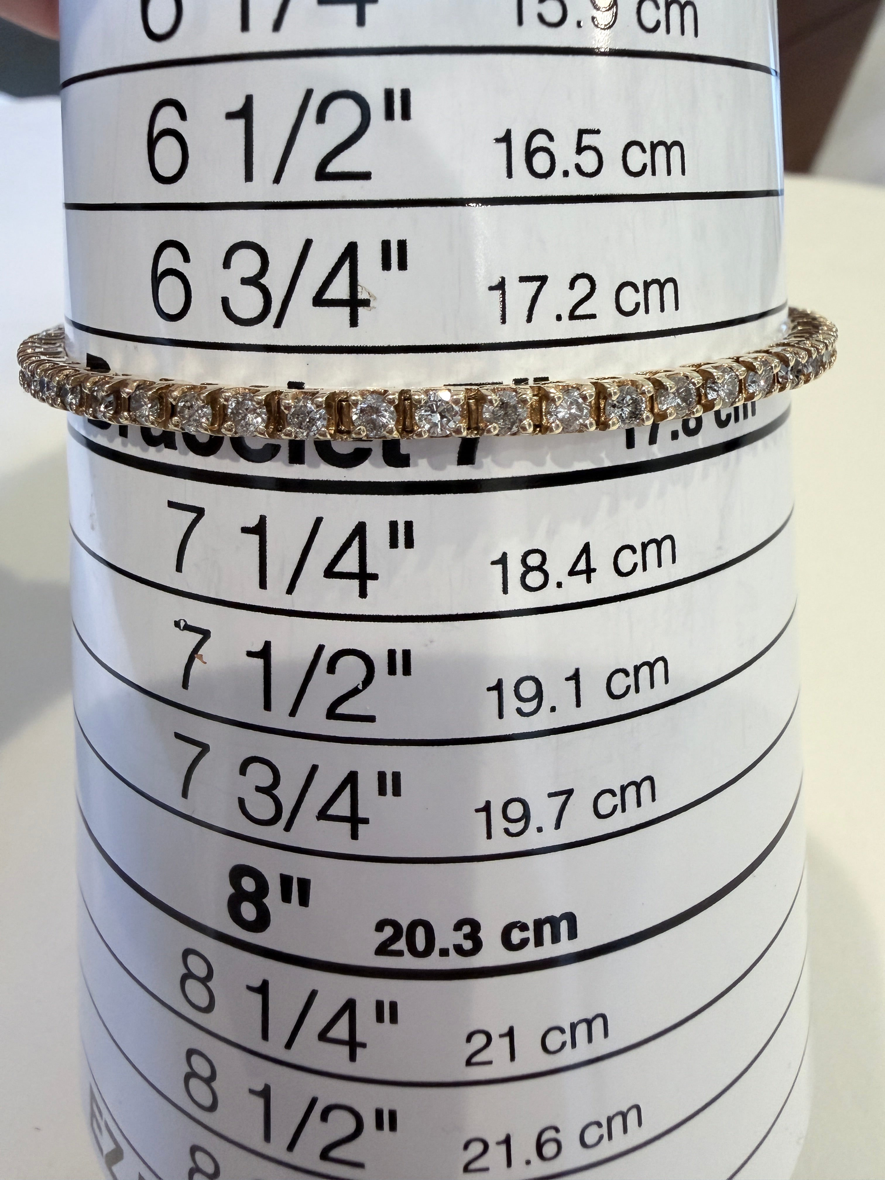 14K Yellow Gold Diamond Tennis Bracelet