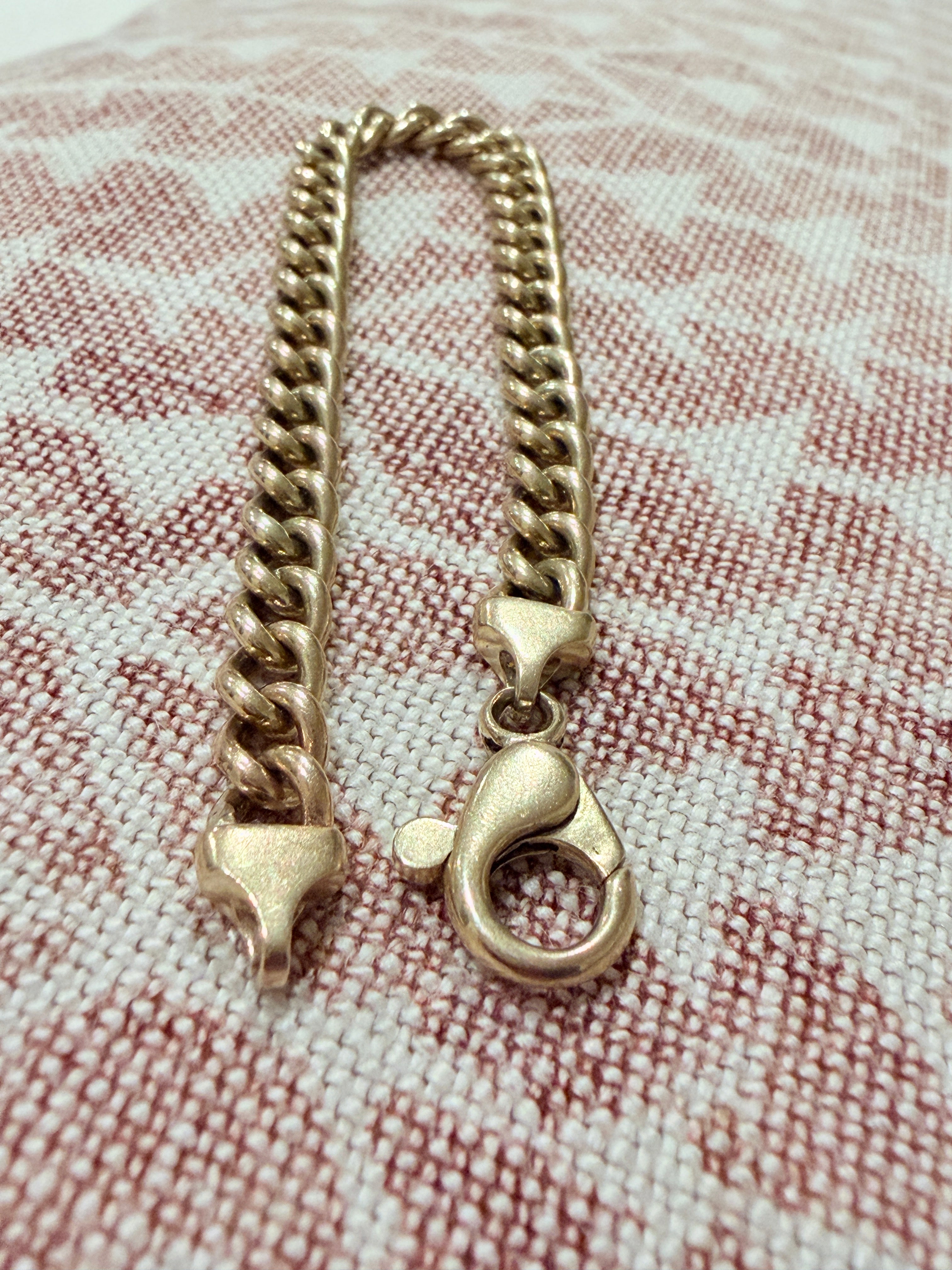 14k Gold Curb Chain Bracelet