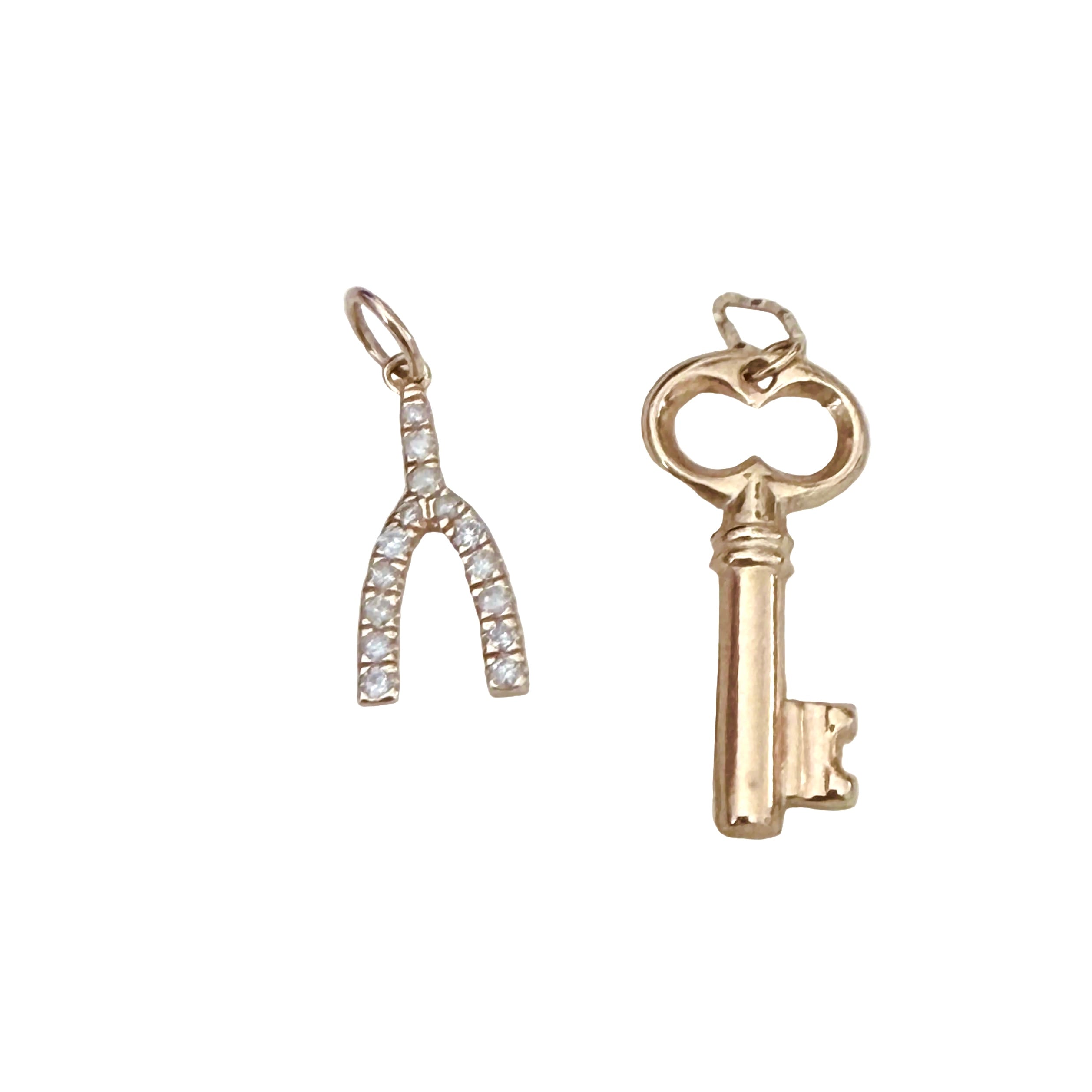 Wishbone and Key Pendants
