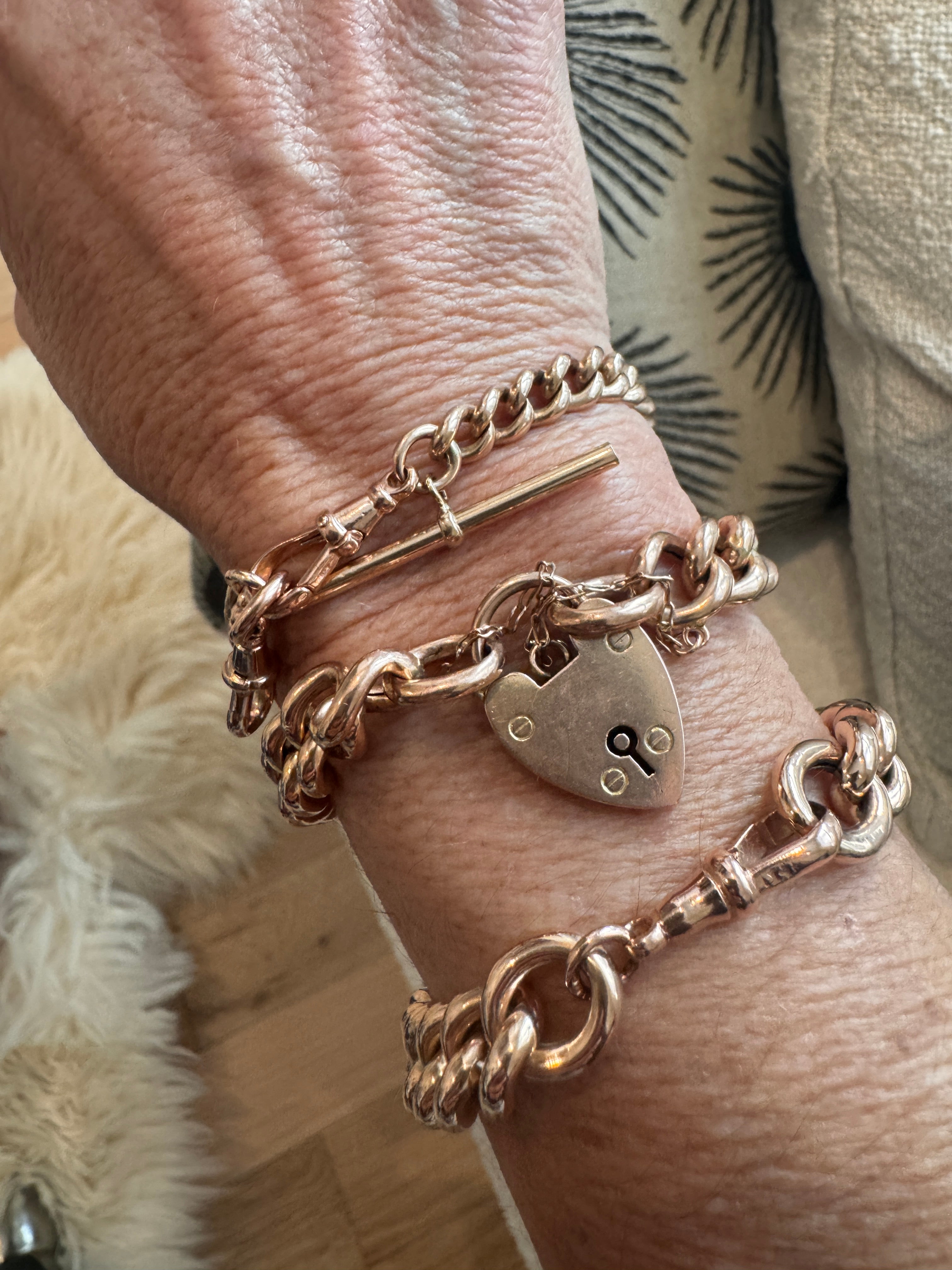 Solid 9ct Antique Curb Bracelet