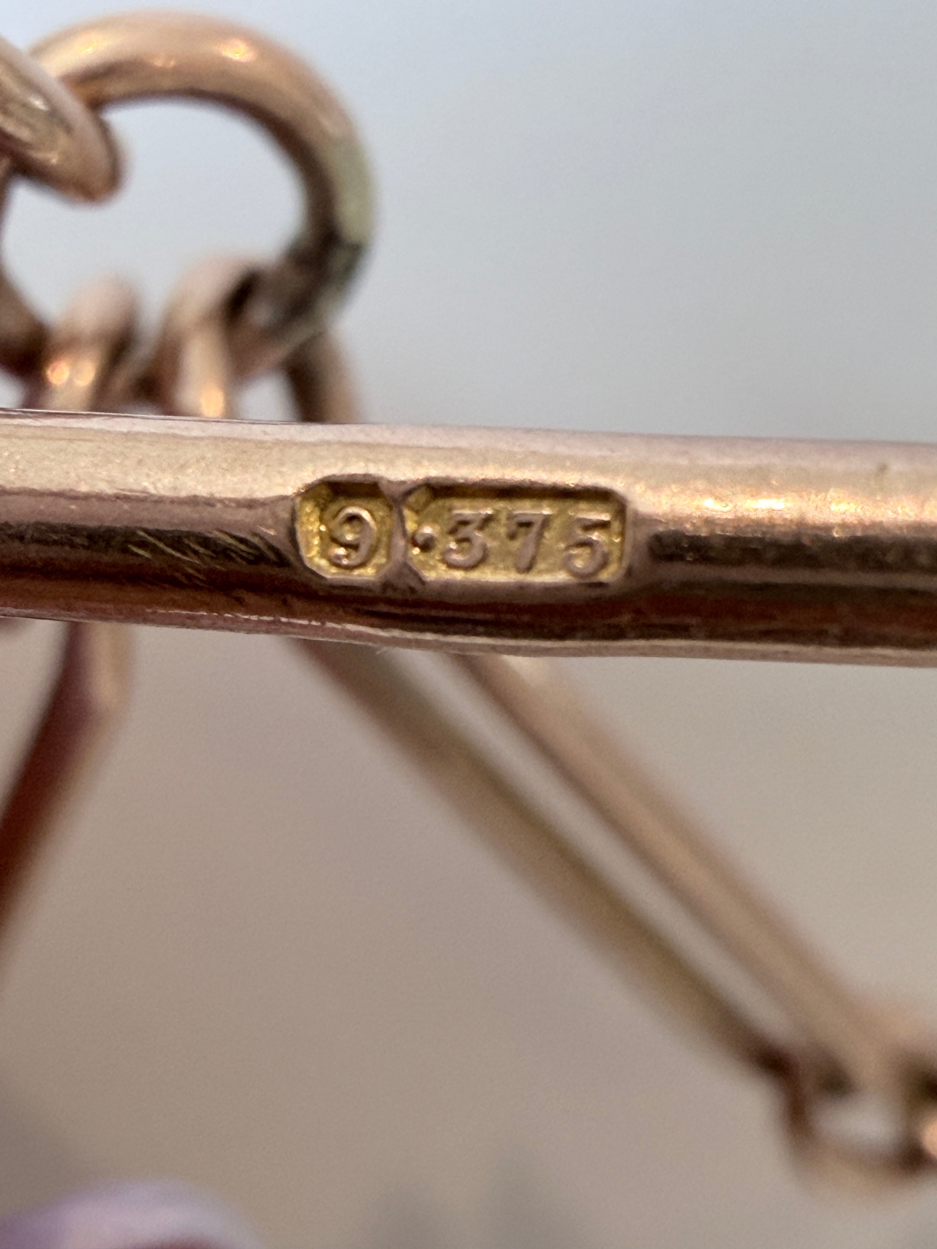 9ct Antique Trombone Albert Watch Chain
