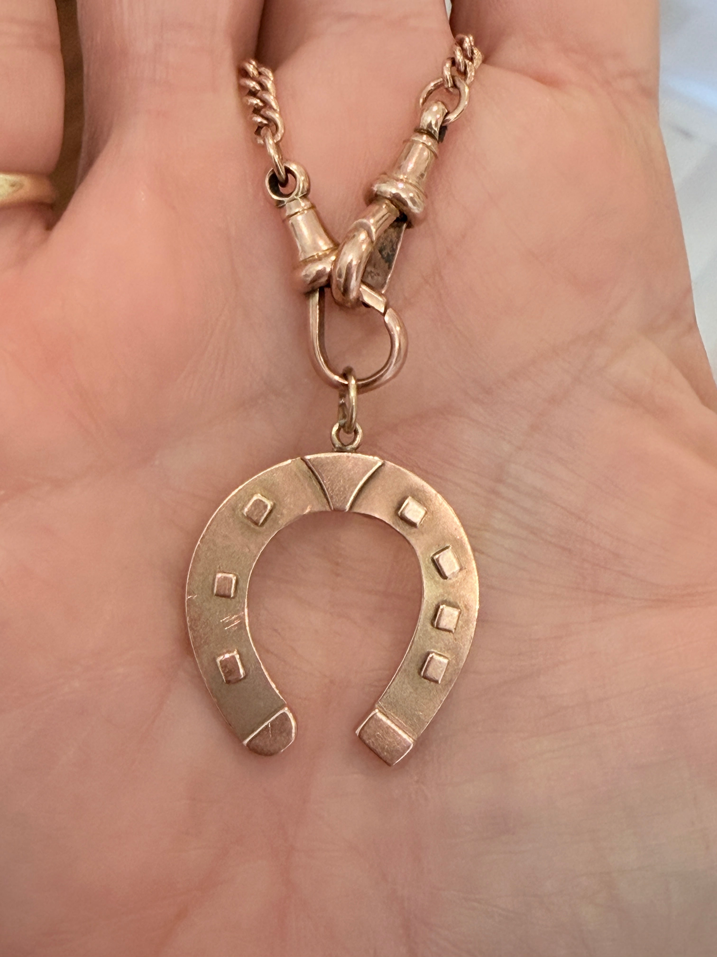 Antique 9ct Gold Horseshoe Pendant