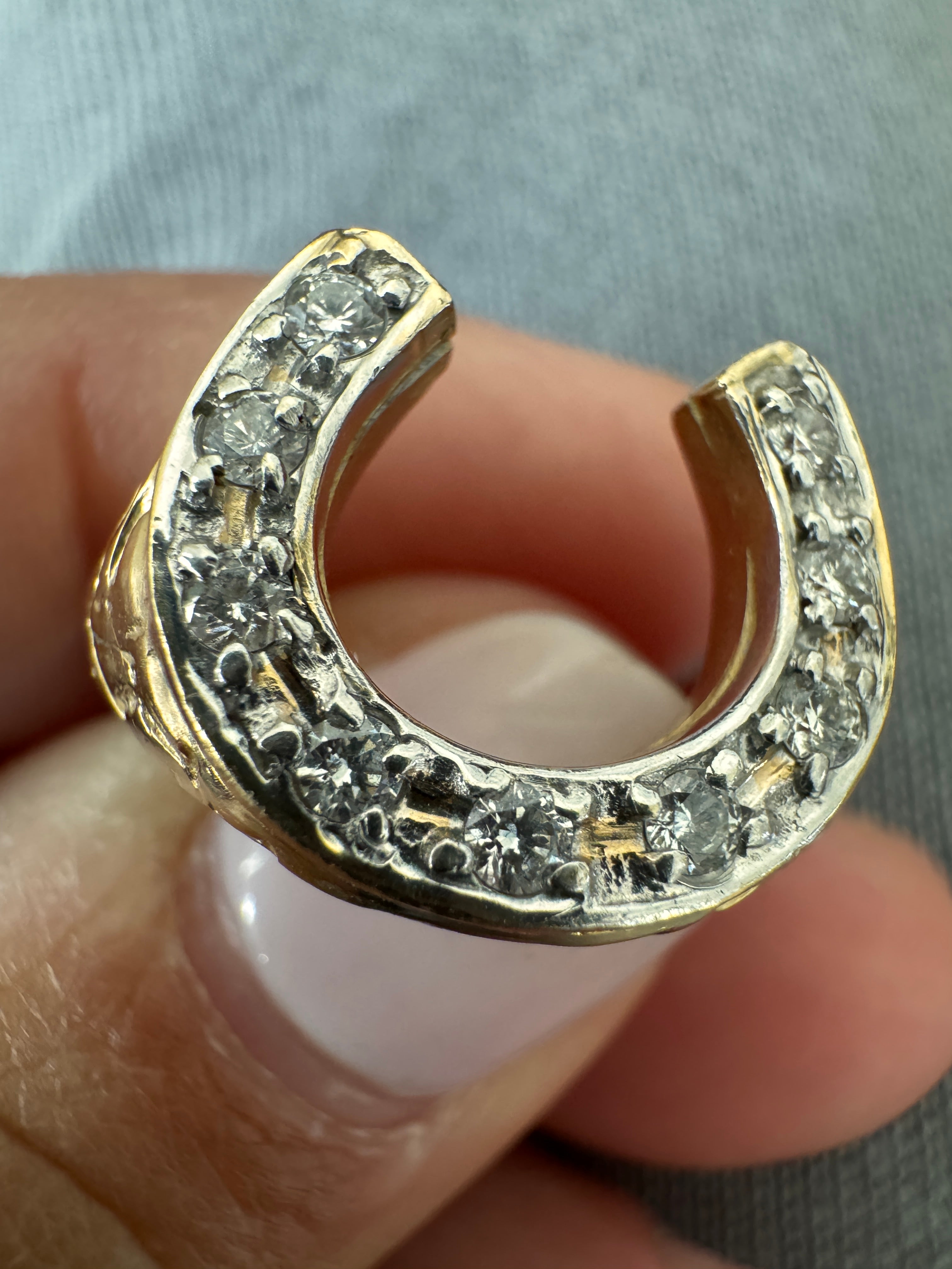 9 Diamond Horseshoe Ring