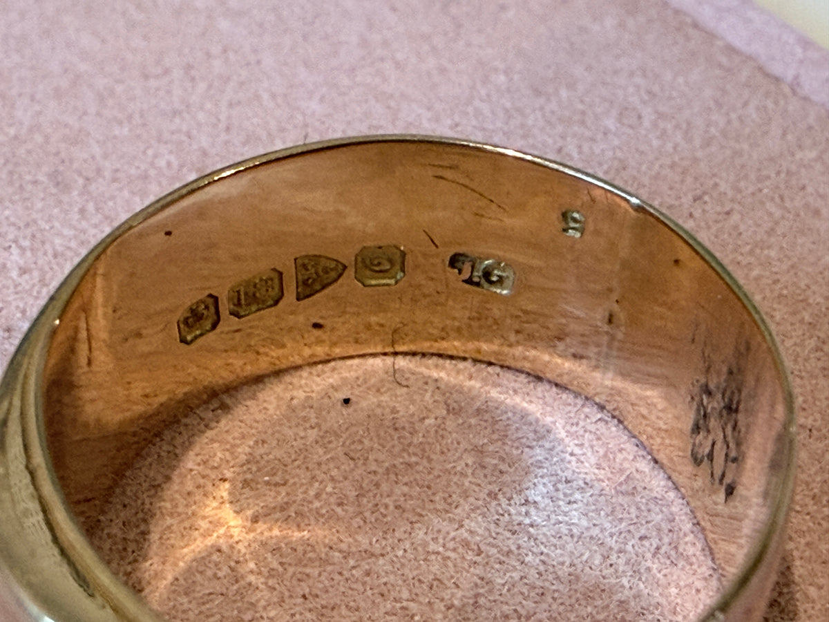 Edwardian 18k Old-Cut Diamond Cigar Band — Birmingham, 1906