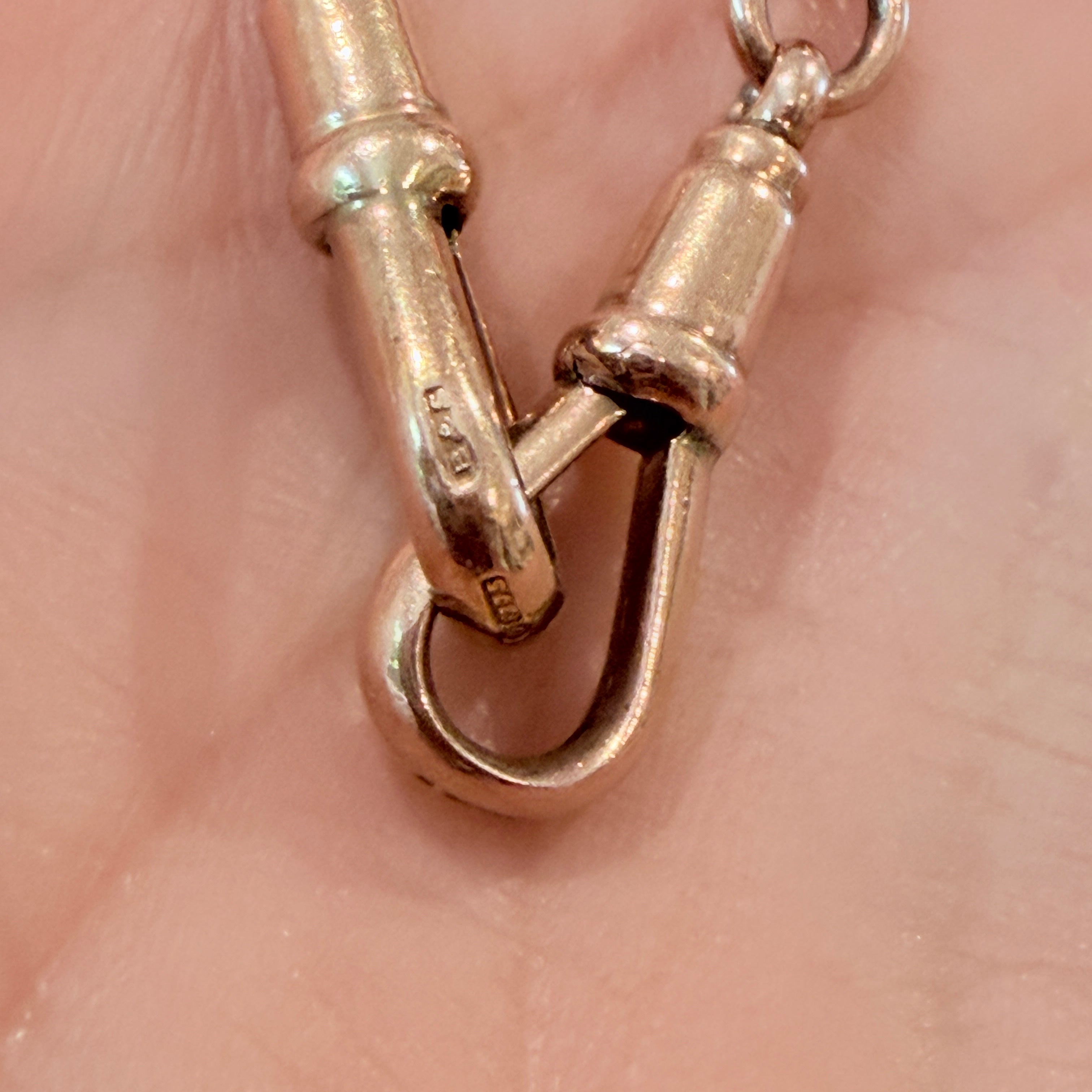 Antique 9ct Gold Graduated Curb Albert Chain, c.1891